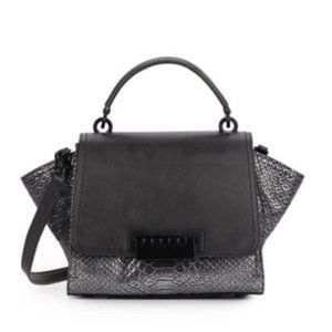 ZAC Zac Posen Eartha Crocodile-Embossed Leather Mini Satchel